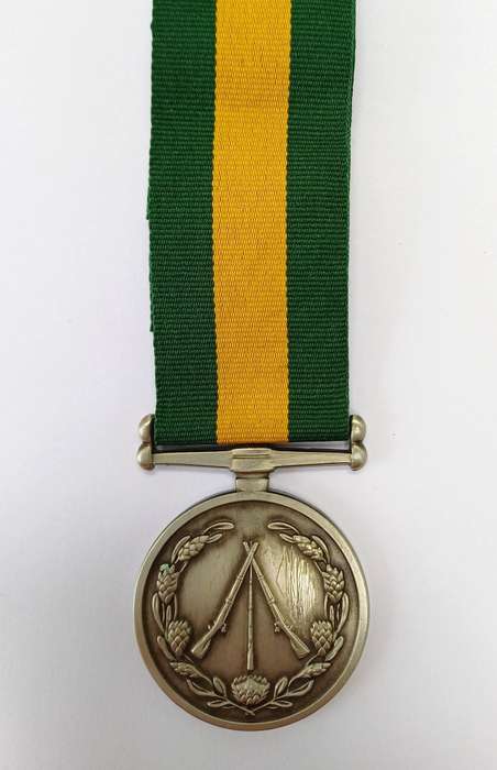 SANDF Commando Closure Medal, & Miniature in box of Issue