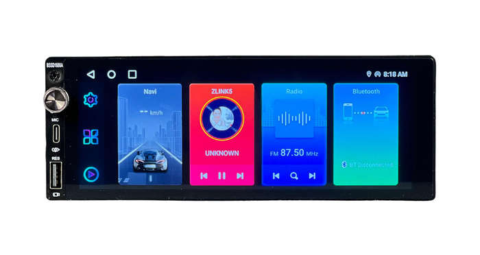 BlackSpider BSSD1686A 6.86 Single Din Wireless Apple CarPlay Android Auto Radio