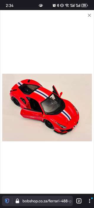 FERRARI 488 PISTA 1:24 Model Collectable in Original Box