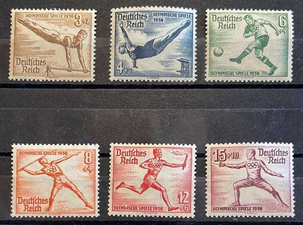 GERMANY REICH - 1936 OLYMPIC SUMMER GAMES 8 PIECE SET UMM MNH ** CV R3000