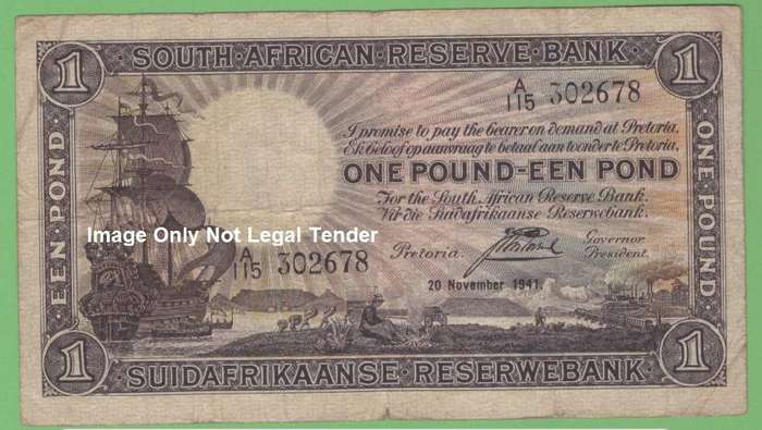 1941 ONE POUND POSTMUS BANK NOTE