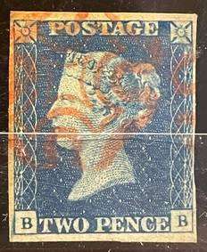 QV - 2d PENNY BLUE - PLATE 2 - CV £1100+ R26,115