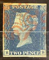 QV - 2d PENNY BLUE - PLATE 2 - CV £1100+ R26,115