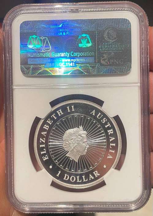 2012P Australia S$1 NGC PF70 Ultra Cameo Wombat Opal Series NGC AUSTRALIA SYDNEY OPERA HOUSE