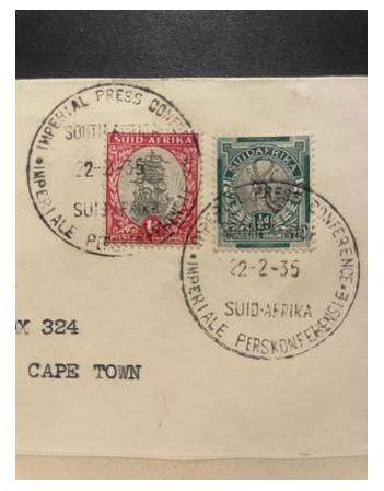 SOUTH AFRICA - 1935 SCARCE FDC - IMPERIAL PRESS CONFERENCE 22/02/1935 HELD IN CAPE TOWN