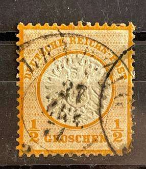 GERMANY 1872 - Michel Mi 14 USED EAGLE WITH SMALL BREAST SHIELD CV R1340+ (CV 65)