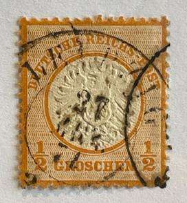GERMANY 1872 - Michel Mi 14 USED EAGLE WITH SMALL BREAST SHIELD CV R1340+ (CV 65)