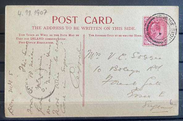 1907 PC - KROOMIE SIDING CGH TO FOREST GATE, ESSEX, UK