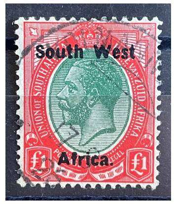 SOUTH WEST AFRICA £1 - SACC 37d POSTALLY USED