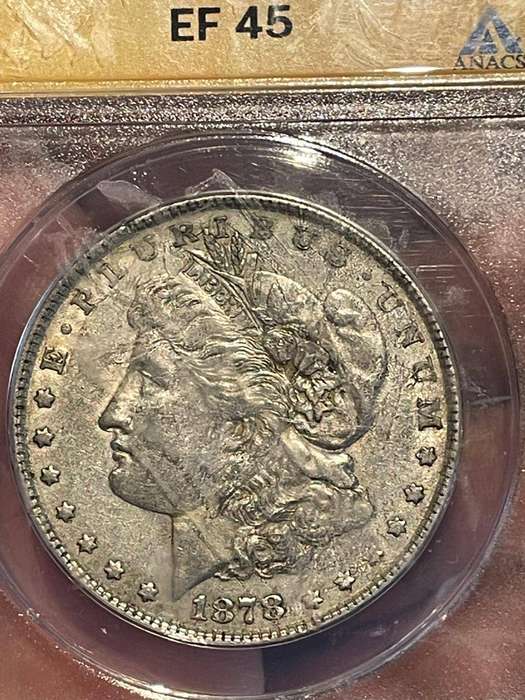 USA - 1878 MORGAN DOLLAR WITH VAM 7 TAIL FEATHERS VARIETY - 7 TF VAM-163