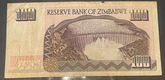 1995 ZIMBABWE 100 DOLLARS NOTE - LEONARD TSUMBA GOVERNOR
