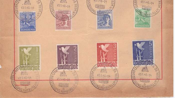 GERMANY HAMBURG AM MAIN EXHIBITION MAY 1948 FDC
