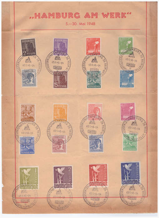 GERMANY HAMBURG AM MAIN EXHIBITION MAY 1948 FDC