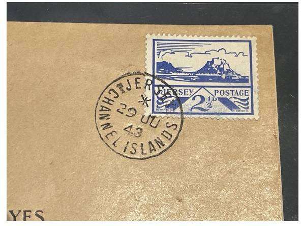 GERMANY JERSEY FDC 29 JUNE 1943 2½ D NORMAL PAPER