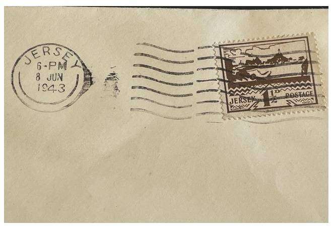 GERMANY JERSEY FDC 8 JUNE 1943 1½ D LIGHTHOUSE