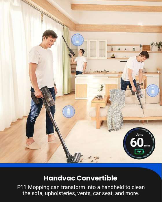 Proscenic P11 Cordless Vacuum Cleaner & Mopper  450W, 25000Pa Suction Power  Brand New