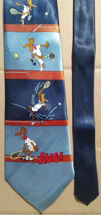 Men's 100% Silk Neck Tie - Tennis Themed - Hand Made/Stitched by Fili-Rosy
