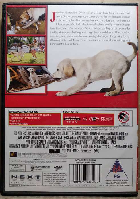 Marley and Me (DVD) Owen Wilson / Jennifer Aniston