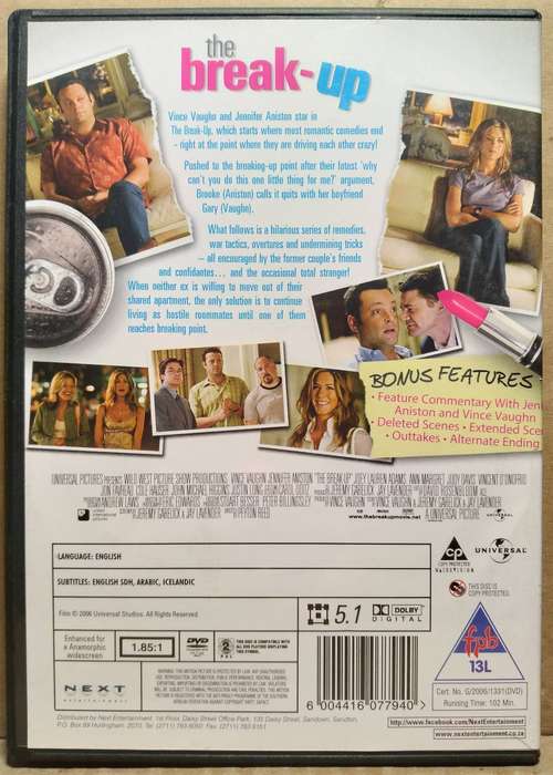The Break-up (DVD) Vince Vaughn / Jennifer Aniston