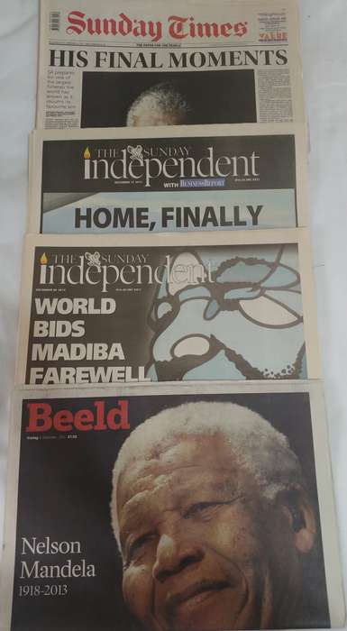 Madiba (Nelson Mandela) Newspapers and Inserts