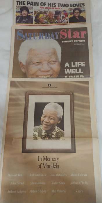 Madiba (Nelson Mandela) Newspapers and Inserts