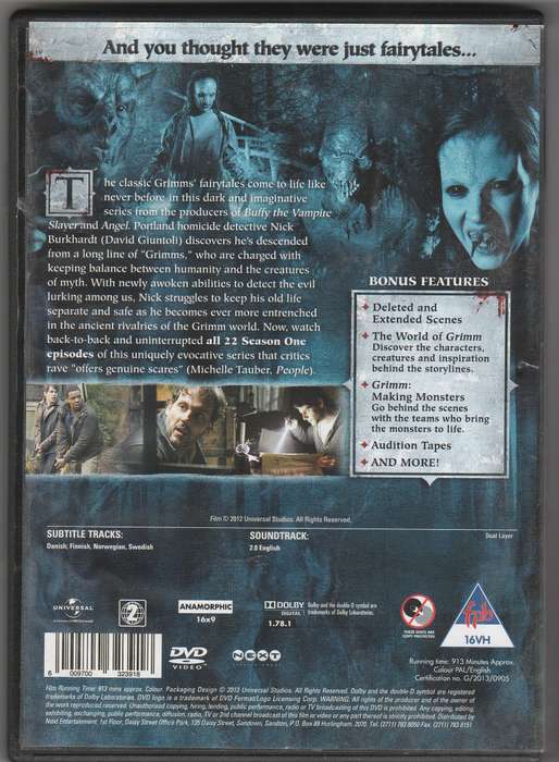Grimm - Season 1 DVD