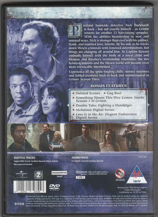 Grimm - Season 3 DVD