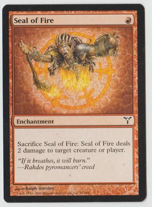 Magic The Gathering - Seal of fire