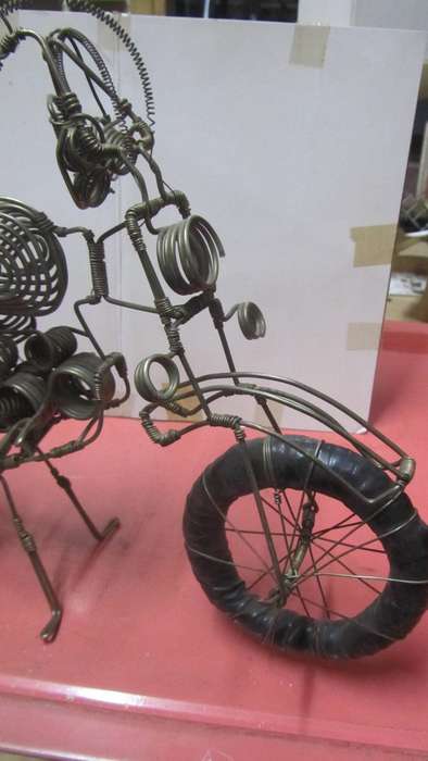 Hand-crafted Wire Motor Cycle