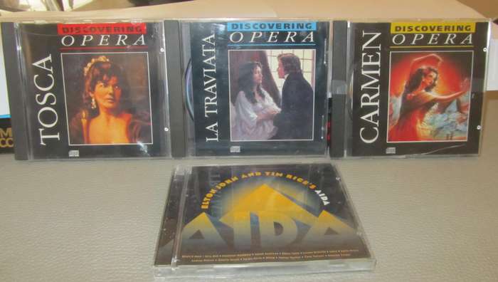 Discovering Opera CD's  - Tosca, La Traviata & Carmen PLUS FREE CD - AIDA