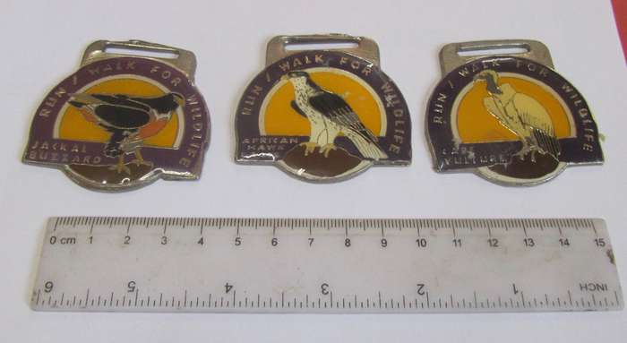 Various Running Medals, including run / walk for Wildlife