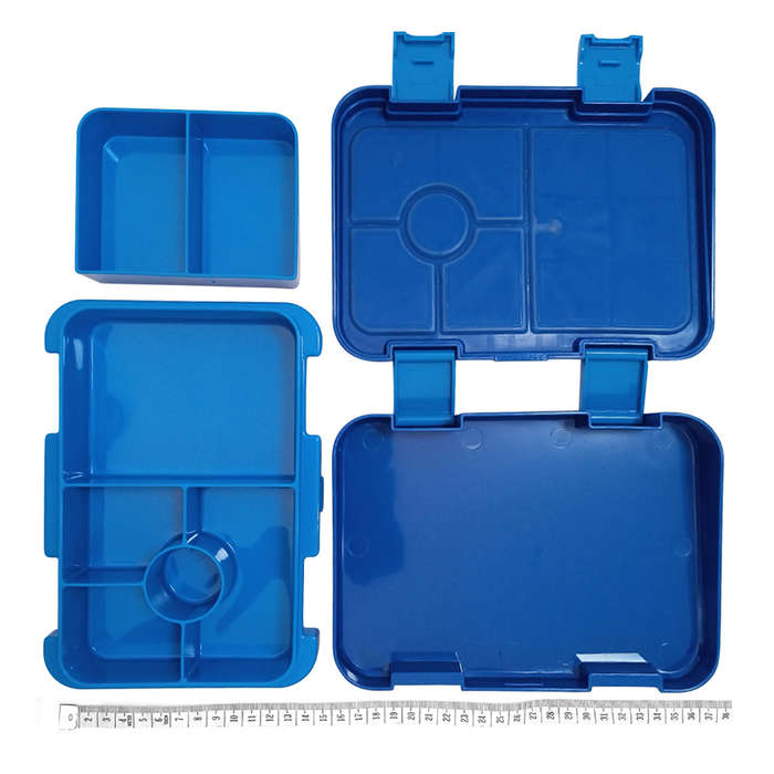 14 Pcs 6-Compartment Bento Lunch Box Set - Blue
