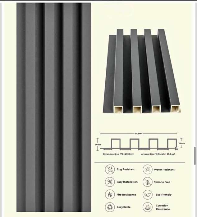 Wpc Fluted Wall Panel Cladding (10 Panels per box)