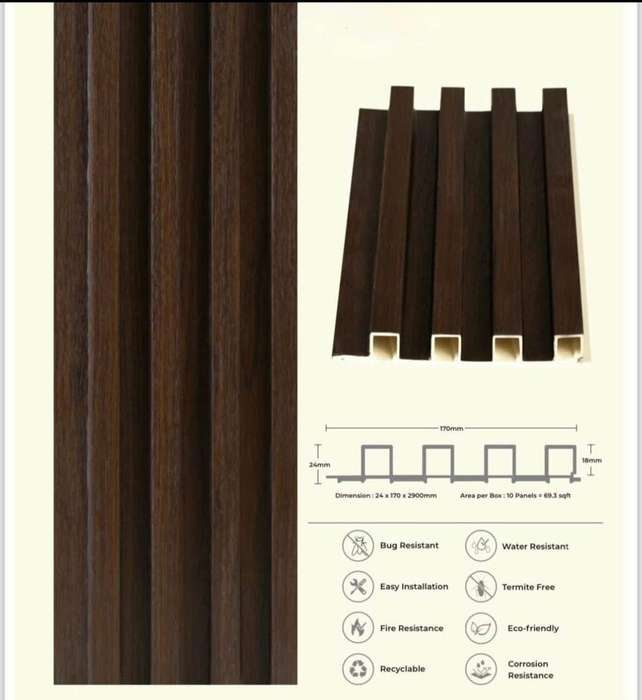 Wpc Fluted Wall Panel Cladding (10 Panels per box)
