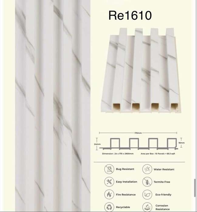 Wpc Fluted Wall Panel Cladding (10 Panels per box)