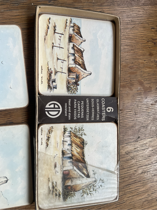 Norma Wiles Coasters x6