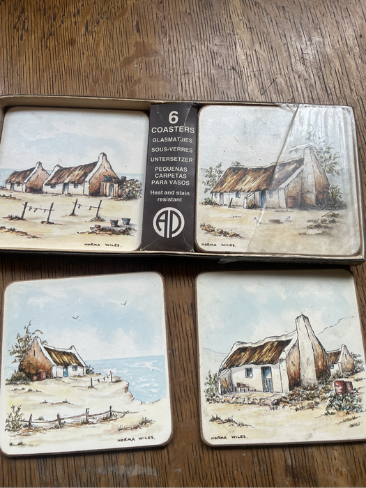 Norma Wiles Coasters x6