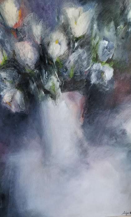 Volga White (SA Born 1944) - Beautiful still life study of flowers