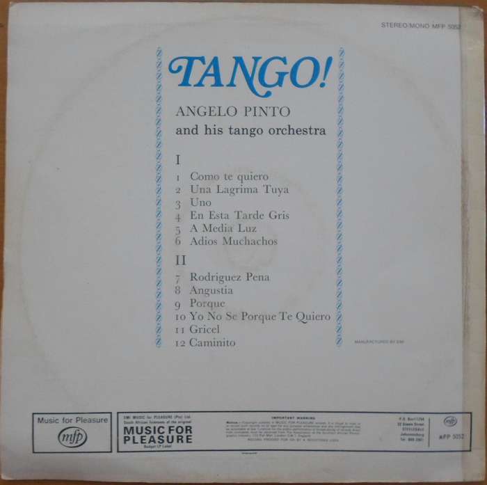 Angelo Pinto and His Tango Orchestra - Tango!
