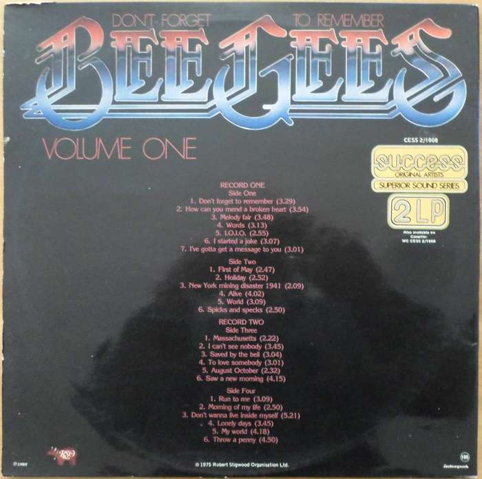 Bee Gees - Don't Forget to Remember Volume One