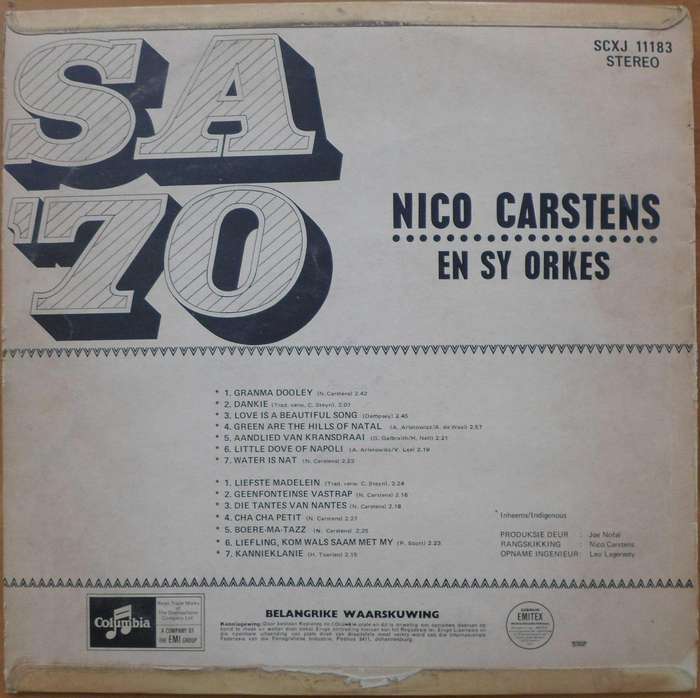 Nico Carstens - SA '70