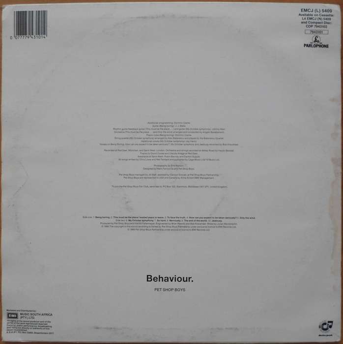 Pet Shop Boys - Behaviour