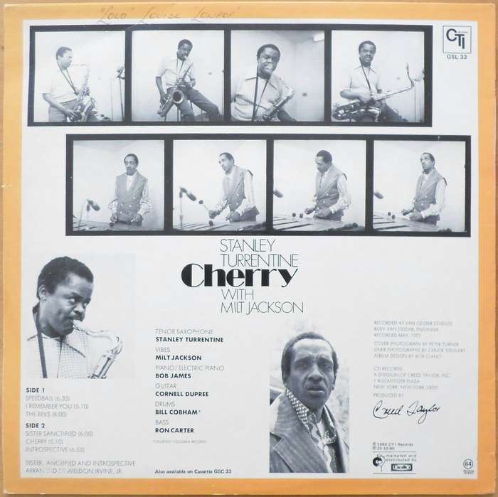 Stanley Turrentine with Milt Jackson - Cherry