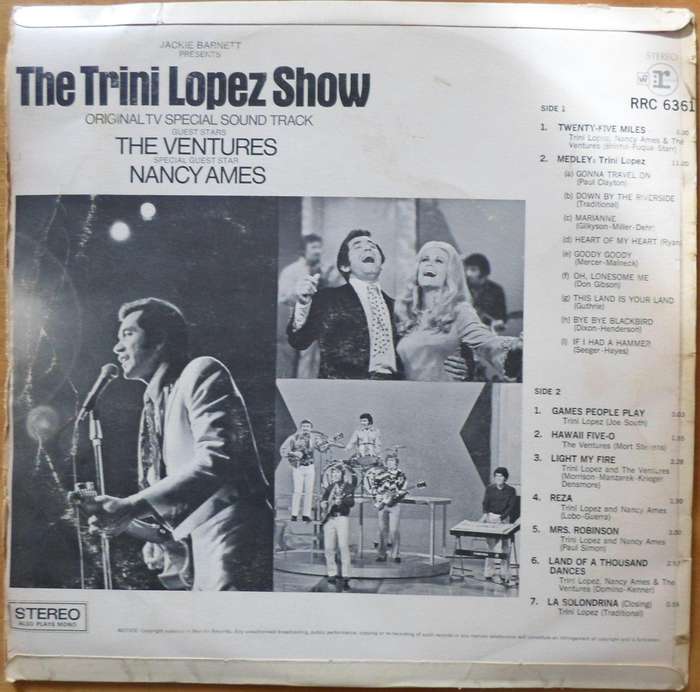Trini Lopez featuring The Ventures + Nancy Ames - The Trini Lopez Show