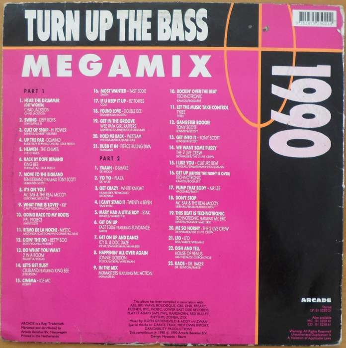 Various Artists - Turn Up The Bass Megamix 1990