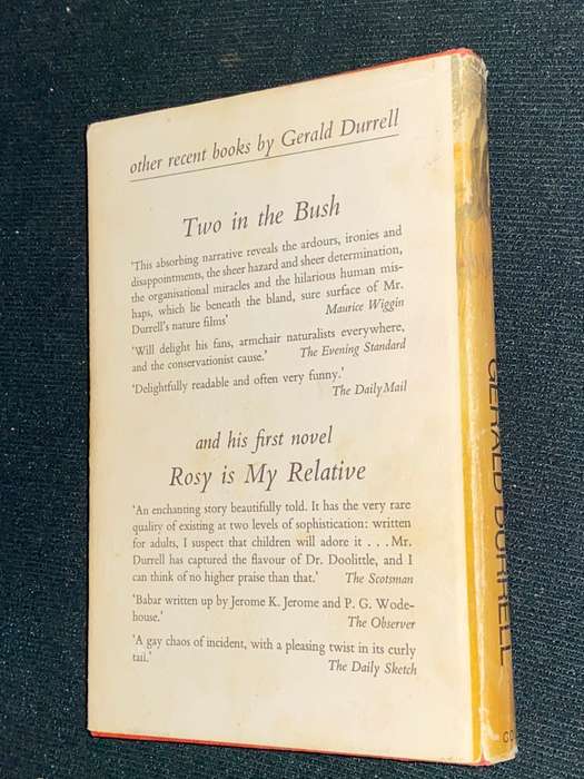 BIRDS, BEASTS & RELATIVES BY GERALD DURRELL 1ST EDITION