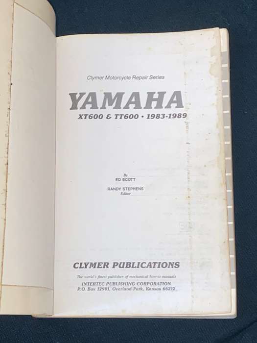 CLYMER YAMAHA XT600 & TT600 1983-1989