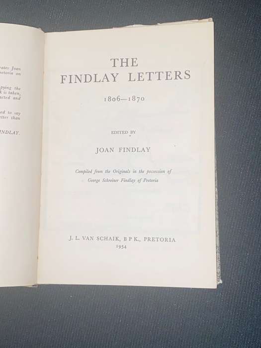 THE FINDLAY LETTERS 1808-1870 EDITED BY JOAN FINDLAY