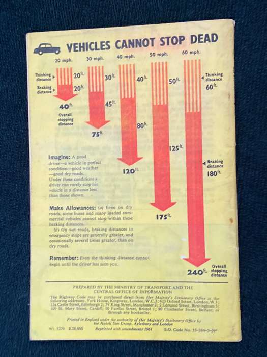 THE HIGHWAY CODE INCLUDING MOTORWAY RULES VINTAGE BOOKLET