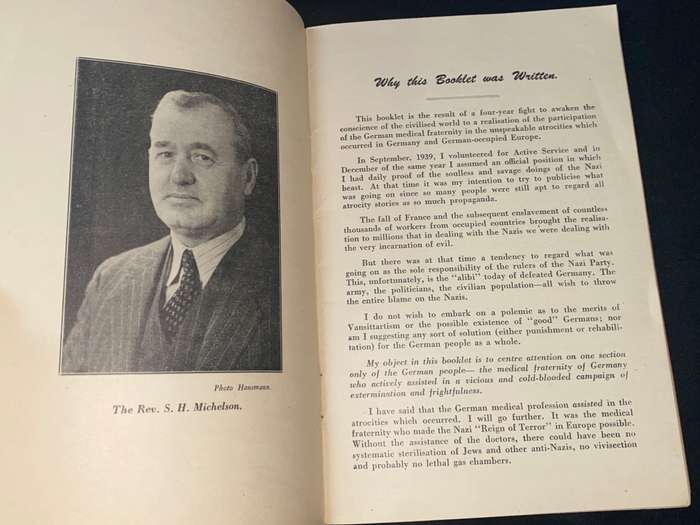 THE WAR GUILT OF GERMAN DOCTORS BY REV S. H. MICHELSOHN 1945